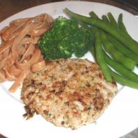 Veal Schnitzel With Herb and Cheese Crust_image