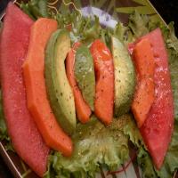 Mexican Watermelon & Papaya Salad With Tequila Vinaigrette image