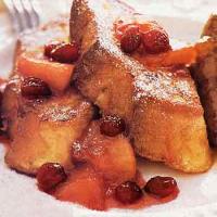 Eggnog French Toast with Cranberry-Apple Compote image