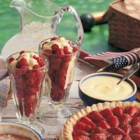 Raspberries with Sour Cream Custard image