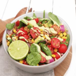 Lentil Salad with an Avocado dressing_image