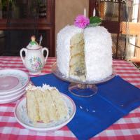 Coconut Layer Cake With Lemon Filling and Marshmallow-Like Frost_image