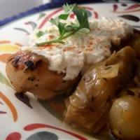 Chicken with Artichokes and Goat Cheese_image