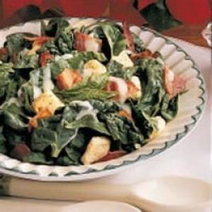 Warm Bacon Spinach Salad image
