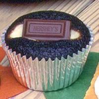 Chocolate Bar Filled Chocolate Cupcakes image