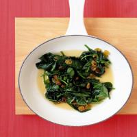 Sauteed Spinach with Golden Raisins image