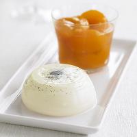 Panna cotta with apricot compote image