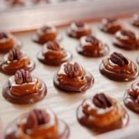Chocolate-Caramel-Pecan Pretzel Bites image