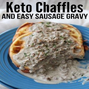 Easy Chaffle with Keto Sausage Gravy Recipe_image