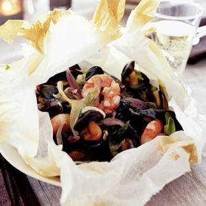 Papillote of seafood image