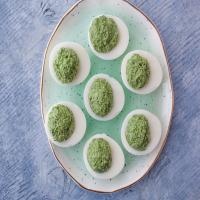 Spinach & Cheese Stuffed Eggs image