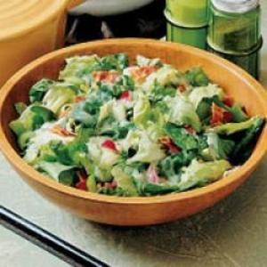 Greens with Hot Bacon Dressing image