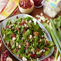 Spinach Feta Pomegranate Salad image
