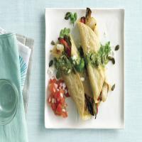Zucchini and Red Pepper Enchiladas with Two Salsas image