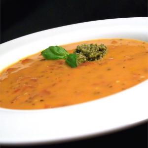 Cream of Tomato Soup with Pesto image