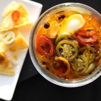 Pickled Garlic and Jalapeno Peppers_image