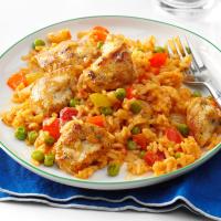 Spanish Rice with Chicken & Peas image