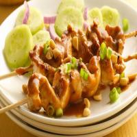 Grilled Chicken Satay with Cucumber Salad_image