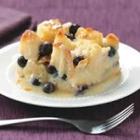 Blueberry Bread Pudding with Creamy Vanilla Glaze_image
