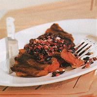 Grilled Strip Steaks with Olive-Oregano Relish image