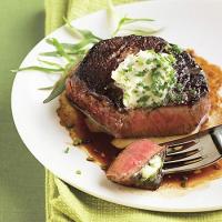 Porcini-Crusted Filet Mignon with Fresh Herb Butter image