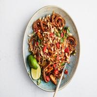 Savory Thai Noodles With Seared Brussels Sprouts image