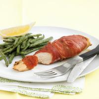 Prosciutto-Wrapped Chicken Breast with Roasted Green Beans image