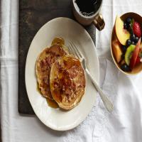 Sour Cream & Bacon Pancakes with Warm Orange-Maple Syrup_image