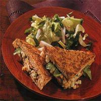 Grilled Blue Cheese Sandwiches with Walnuts and Watercress image