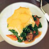Braised-Lamb Shank Shepherd's Pie with Creamed Spinach_image