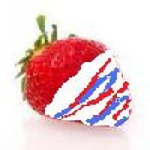 Red, White, and Blue Dipped Strawberries_image