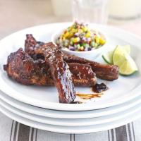 Sticky ribs with corn salad image