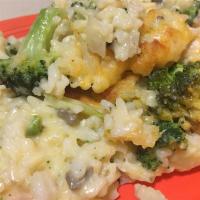 Broccoli, Rice, Cheese, and Chicken Casserole image