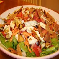Mediterranean Salad With Grilled Chicken Breasts_image