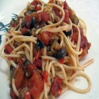 Spaghetti With Tomato and Aubergine (Eggplant) Sauce_image
