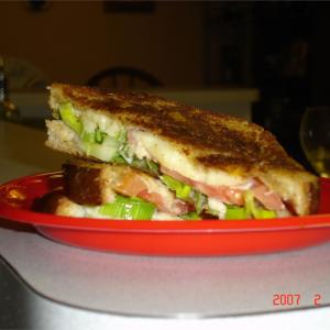 Cheddar, Baby Leek and Tomato Sandwich_image