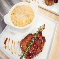 Smokehouse Pork Chops with Mac and Cheese image
