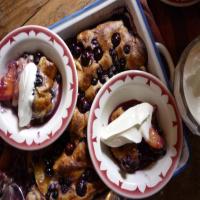 Berry Fruit Cobbler with Fresh Whipped Cream_image