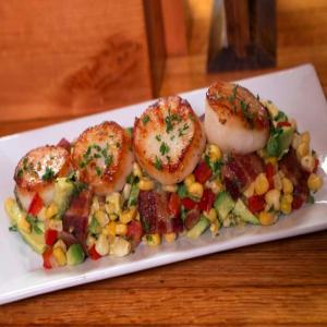 Seared Scallops with a Corn, Bacon and Avocado Relish image