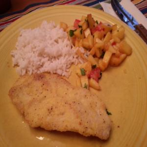 Low-Fat Cornmeal Chicken With Fresh Peach Salsa image