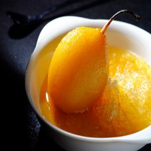Golden Pears With Spiced Maple Granita image