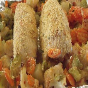 Shortcut Stuffed Chicken Rolls with Veggies image