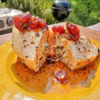 Sunny's Easy Cheese and Cranberry Stuffed Chicken with Cranberry Glaze_image