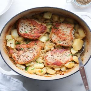 Pork and Sauerkraut (German Pork Chops) - Cook At Home Mom_image