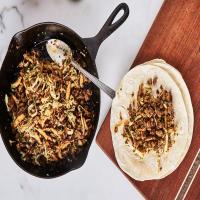 One-Skillet Hot Sausage and Cabbage Stir-Fry with Chives image