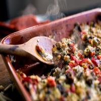 Roasted Eggplant and Red Pepper Gratin image