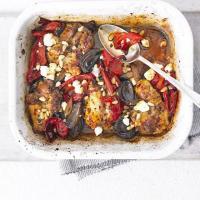 Harissa chicken traybake with peppers & feta_image