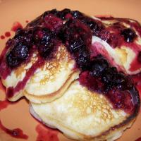 Lemon Pancakes With Berry Topping image