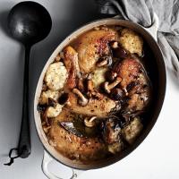 Chicken and Dumplings with Mushrooms image