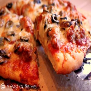 Sour Dough Pizza Dough - Sausage, Onion & Mushroom Pizza Recipe - (4.3/5) image